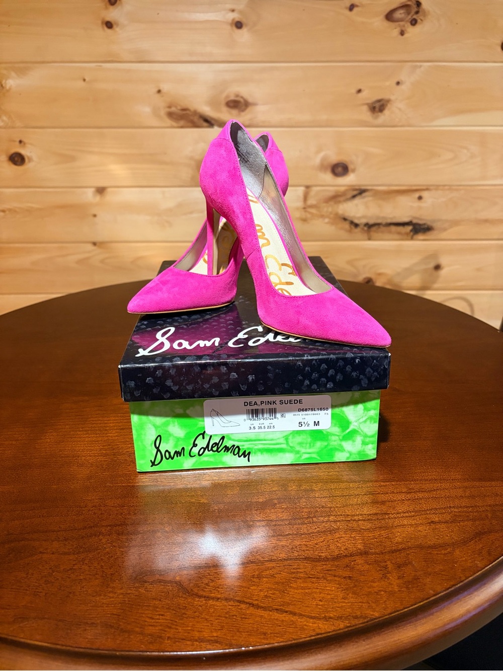 Sam Edelman Suede Hot Pink Pump